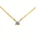Single Crystal Solitaire Necklace in Gold Tone Jewelry view 5