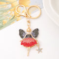 Rhinestone Fairy Ballerina Keychain Angel Girl Bag Charm view 6
