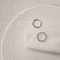 Silver Tone Twisted Fine Round Huggie Hoop Earrings For Women view 1