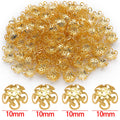 Dotted Bowl and Open Flower Metal Bead Caps Jewelry Findings view 10