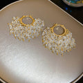 Crystal Tassel Earrings in Gold Tone with Two Drop Designs view 6