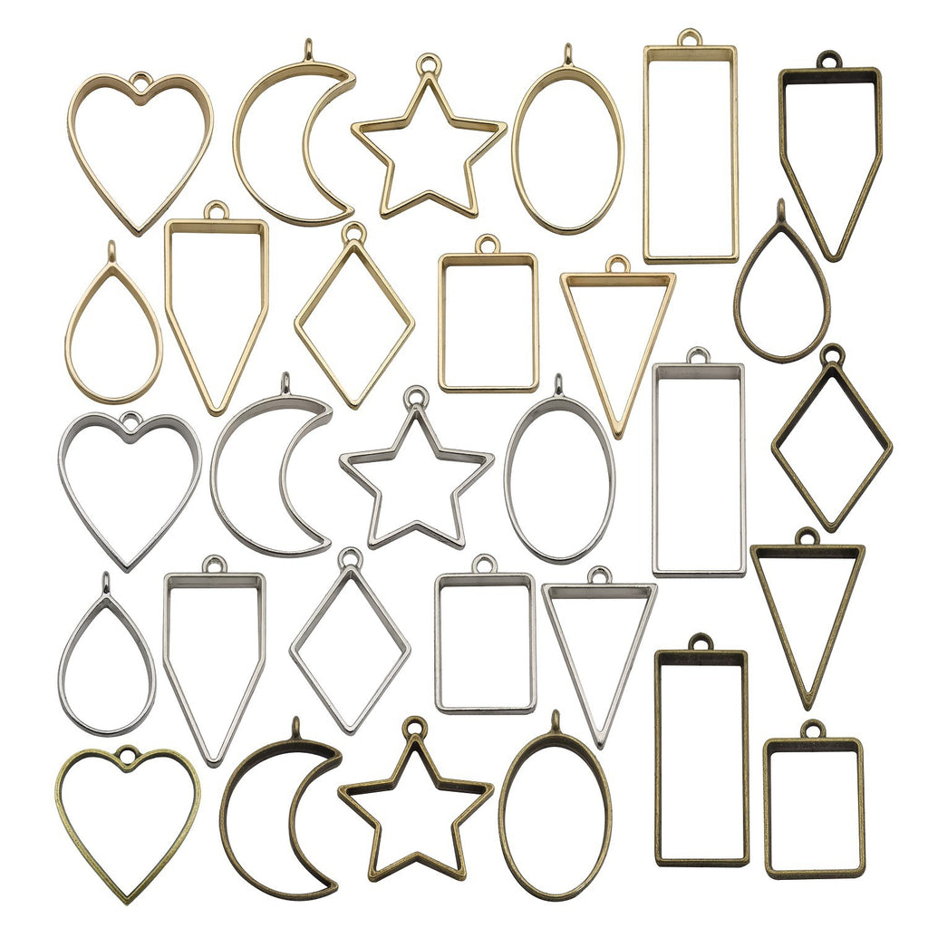 Zinc Alloy Teardrop Heart Hollow Charm Pendants Style 6617 for DIY Bracelet Necklace Jewelry Making
