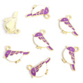 Colorful Perched Bird Enamel Metal Charms, 10 Designs view 10