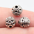 8.5x8.1x8.1mm 1.5g Antique Silver Zinc Alloy Round Hole Spacer Beads for DIY Bracelet Jewelry Making