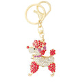 Rhinestone Poodle Keychain Gold Clasp Four Color Variants view 5