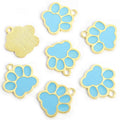 Enamel-Look Gold Silver Cat Paw Alloy Charms in 14 Styles view 6