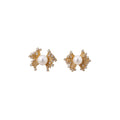 Pearl Crystal Bow Necklaces And Stud Earrings Two Tones view 5