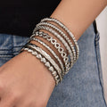 Stainless Steel Geometric Heart Clasp Bangles Gold Steel view 4