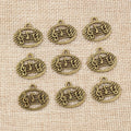 Round Musical Note Charms in Antique Bronze Finish view 2