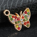 Rhinestone Butterfly Charm Pendant Alloy Six Colors view 9