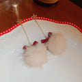 Bow Pom Pom and Snowflake Drop Earrings in Seven Styles view 9