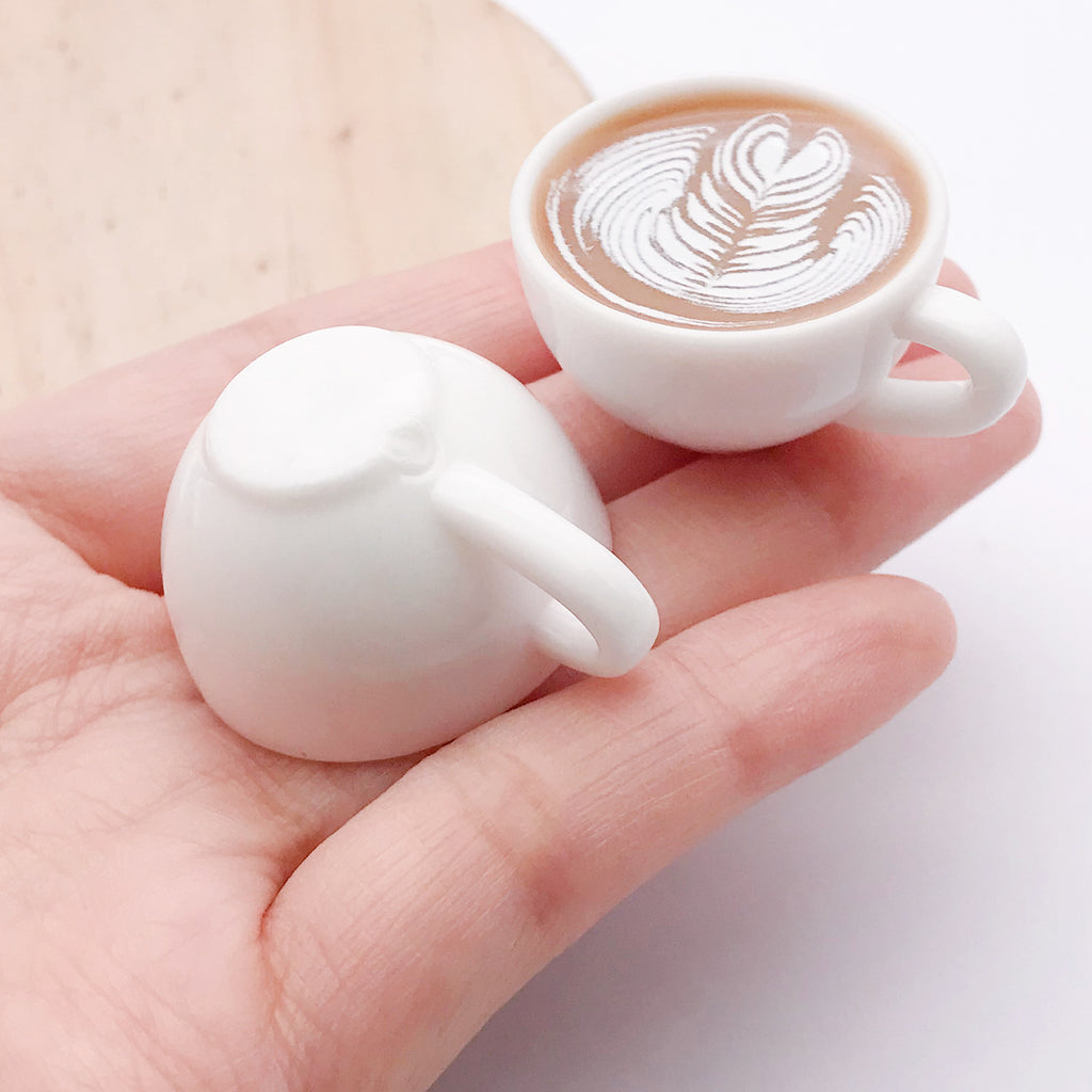 Resin Light Up Rainbow Heart Latte Coffee Cup Charm Pendant for DIY Jewelry Accessories