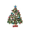 Green Gold Tone Christmas Tree Metal Brooch Pin for Jackets and Lapels view 1