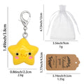 Six Color Kawaii Smiling Star Lobster Clasp Charm Set view 2