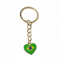 Heart Flag Keychains With Split Rings in Eleven Country Designs view 7