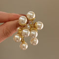 Clustered Pearl Statement Stud Earrings Statement Jewelry view 4