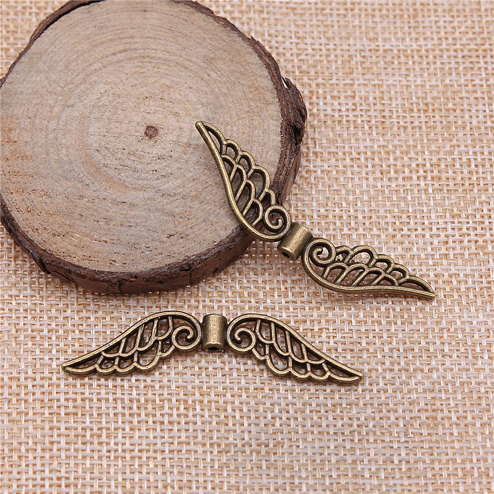 52x12mm 2.9g Zinc Alloy Long Wing Loose Metal Beads for DIY Bracelet Necklace Jewelry Making