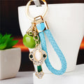 Braided Ruyi Persimmon Wrist Strap Keychains in Three Colors view 3
