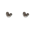 Silver Tone Liquid Metal Irregular Heart Stud Earrings view 5