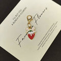 Strawberry Bow Shoe Charms with Two Gold Tone Lobster Clasps view 6