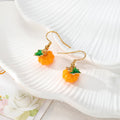 Enamel Plant Dangle Earrings Gold Hooks Mushroom Cactus 5 Styles view 10