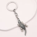Textured Crocodile Metal Keychain in Three Color Styles view 3