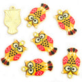Colorful Patterned Owl Enamel Metal Charms, 16 Designs view 8