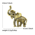 Textured Elephant Brooch With Decorative Crystal And Enamel Details view 6