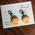 Orange Shrimp Figure Charm with Silver Tone Lobster Clasp view 5