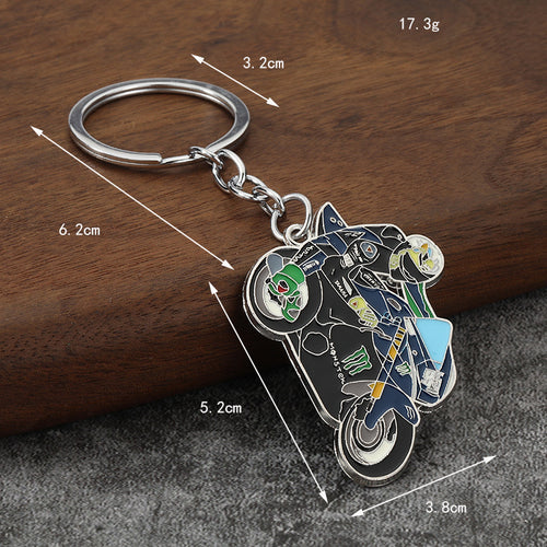 Motorcycle Racing Model Zinc Alloy Keychain Pendant Gift Accessory