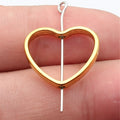 Open Heart Frame Beads in Five Metal Finishes for Jewelry Making view 8