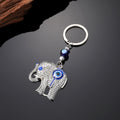 Silver Tone Animal and Evil Eye Split Ring Keychains view 2