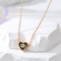 Gold Tone Heart Enamel Evil Eye Pendant Necklaces in Seven Colors view 7