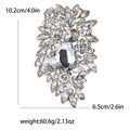 Large Crystal Leaf Cluster Brooch in Nine Colorways view 8