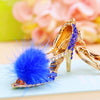 Royal-Blue Plush-Heel