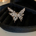 Butterfly Ring With Pearl Like And Baguette Wings In Two Tones view 6