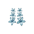 Graduated Crystal Flower Drop Earrings in Three Colors view 5