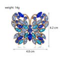 Butterfly Four Designs Metal Brooch Pin for Jackets and Lapels view 2