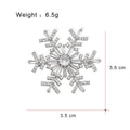 Silver Tone Crystal Snowflake Metal Brooch Pin for Jackets view 2
