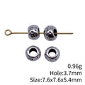 Dotted Round Large Hole Metal Spacer Bead for Jewelry Making view 3