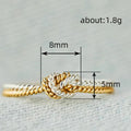 Two-Tone Rope Knot Ring With Gold And Silver Twisted Band view 4