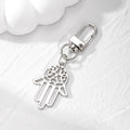Gold and Silver Tone Openwork Hamsa Evil Eye Clip Keychains view 6