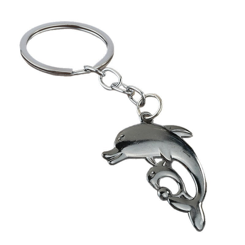 3D Dolphin Zinc Alloy Keychain Ocean Car Hanging Gift