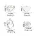 Polished Heart Alloy Charms in 4 Styles for Jewelry Crafts view 2
