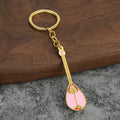 Gold-Tone Dombra-Shaped Metal Keychain, Seven Color Styles view 3