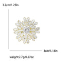 Radiant Crystal Snowflake Brooch in Gold and Silver Tone view 5