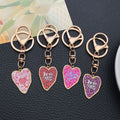 Four Color Printed Heart Metal Clasp Keychain Collection view 2