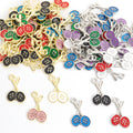 Crossed Racket Enamel Charms in Six Colors and Two Metal Tones view 4