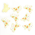 Floral Enamel Rabbit Charms in Gold and Silver Tone Finishes view 4