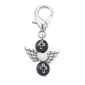 Black Cross Bead Angel Keychain Silver Clasp Six Styles view 9